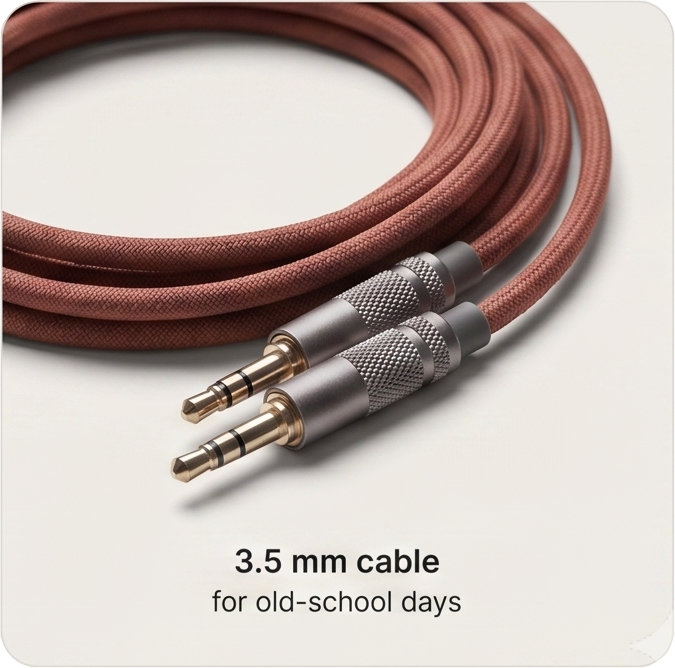 3.5 mm cable — for old-school days