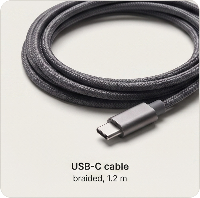 USB-C cable — braided, 1.2 m